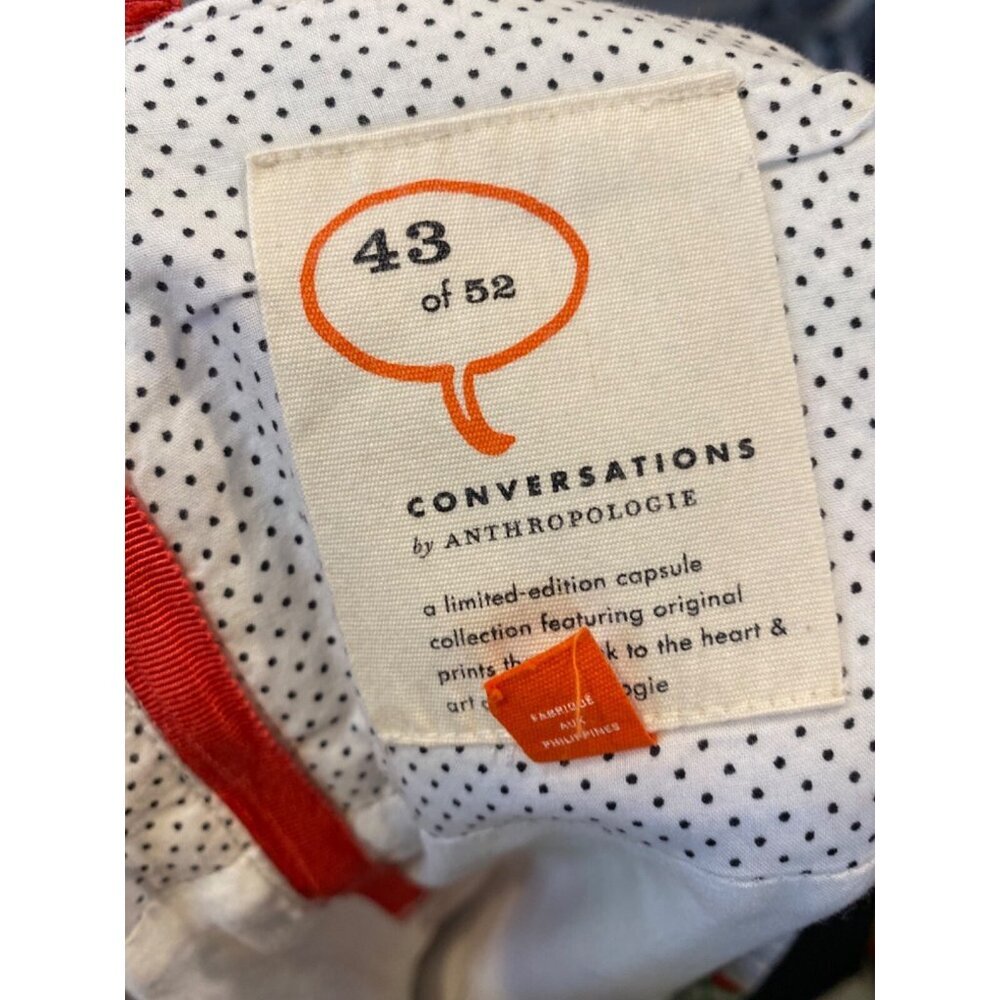 52 Conversations Anthropologie Button Front Umbrella Novelty Print Pencil Skirt - Picture 6 of 10